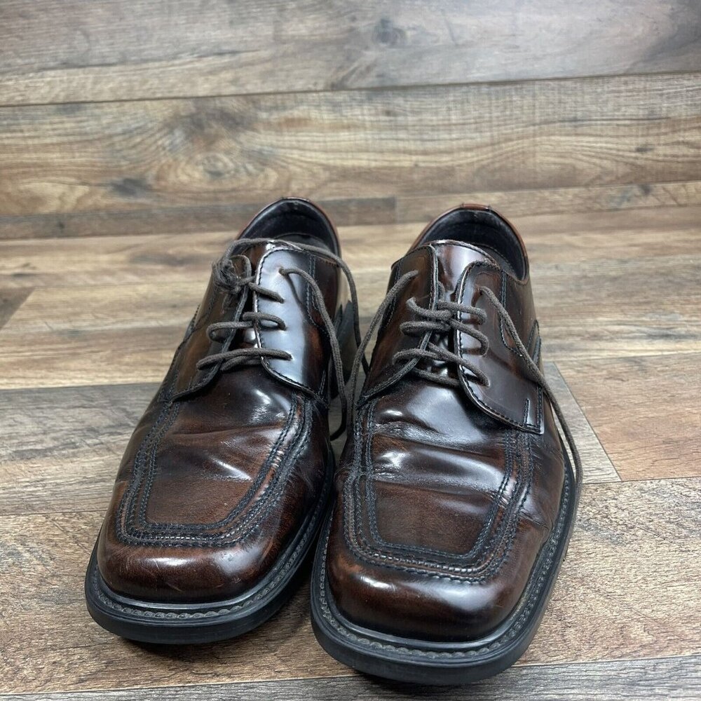 Men's Brown BASS Dress Shoes Size 7 M Leather Lace-up Oxfords